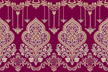  damask pattern with a classic floral design.African embroidery patterns, paisley, boho, floral ikat, ethnic floral designs, ikat sari, ikat patterns and ethnic patterns.