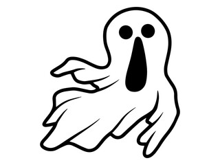Halloween Ghost Spooky Silhouette Illustration