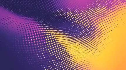 Abstract background with a gradient of purple and yellow dots.