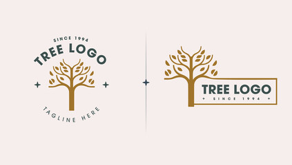 Green tree logo, tree icon