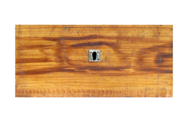 Old wooden drawer on background - front view,  isolated on transparent background