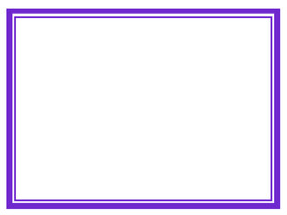 シンプルな二重の四角の枠（紫）