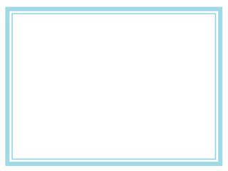 Obraz premium シンプルな二重の四角の枠（水色）