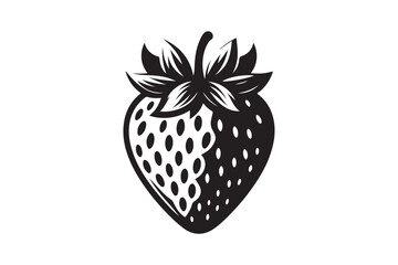 Strawberries silhouette vector illustration, Strawberries silhouette vector bundle.