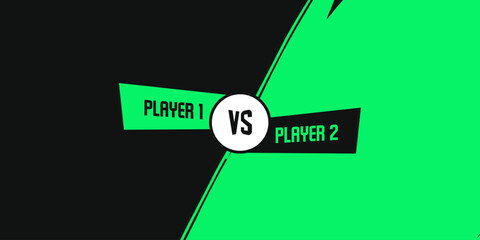 Battle versus background player vs player for sports, gaming, tournaments, competition banner