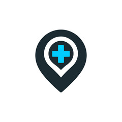 health location finder logo vector illustration template design