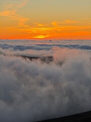 sunset in the mountains