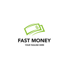 Fast money logo design. Illustration vector, suitable for your design need, logo, illustration, animation, etc.
