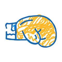 boxing sport doodle icon sketch vector. boxing sport sign. isolated symbol illustration