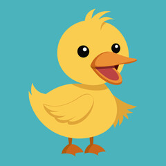 Adorable yellow ducklings in different poses, perfect for children's educational materials, storybooks, or farm-themed designs. The illustration features a cute and friendly style