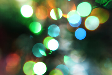 Obraz premium Light abstract blurry blue bokeh background.