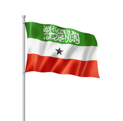 Somaliland flag isolated on white