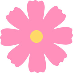 Pastel Pink Cosmos Vector Illustration