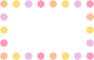 Pastel Pink Cosmos Vector Illustration