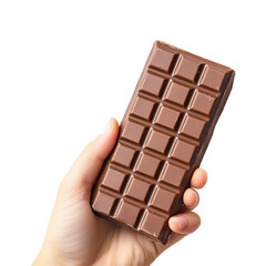 hand holding chocolate long bar
