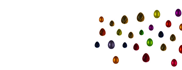 Easter colorful eggs isolated