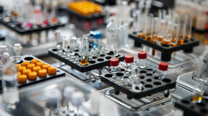 Microbial DNA sequencers for studying soil microbial communities isolated on white background