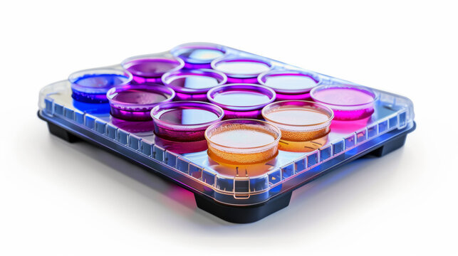 Microbial DNA sequencers for studying soil microbial communities isolated on white background