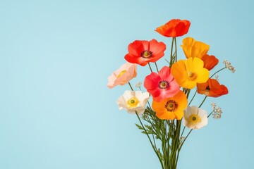 Obraz premium Modern Minimalist Floral Illustration with Bright Colors