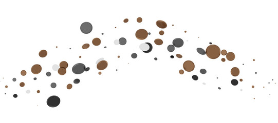 Shimmering Bliss: Mesmeric 3D Illustration Depicting Glistening gold Confetti