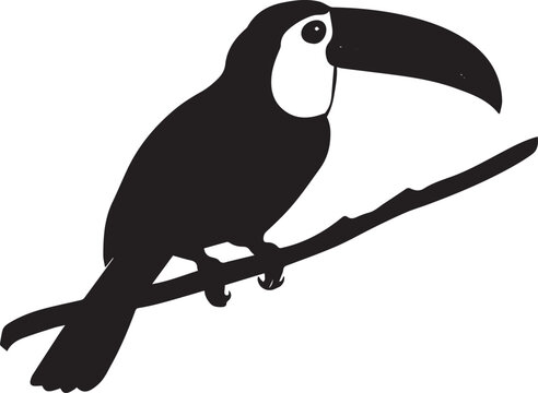 recommend clip art: silhouette of a toucan