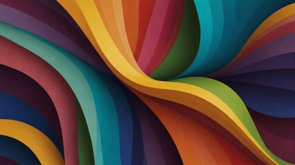 Obraz premium abstract colorful background with wavy, layered curves that overlap