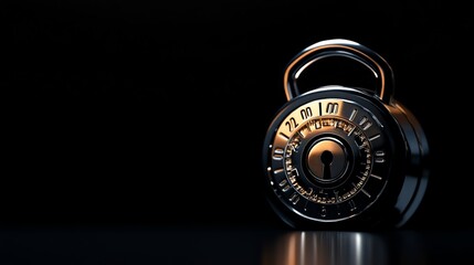 A combination padlock.