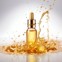 Golden Oil Dropper with Splashing Liquid.