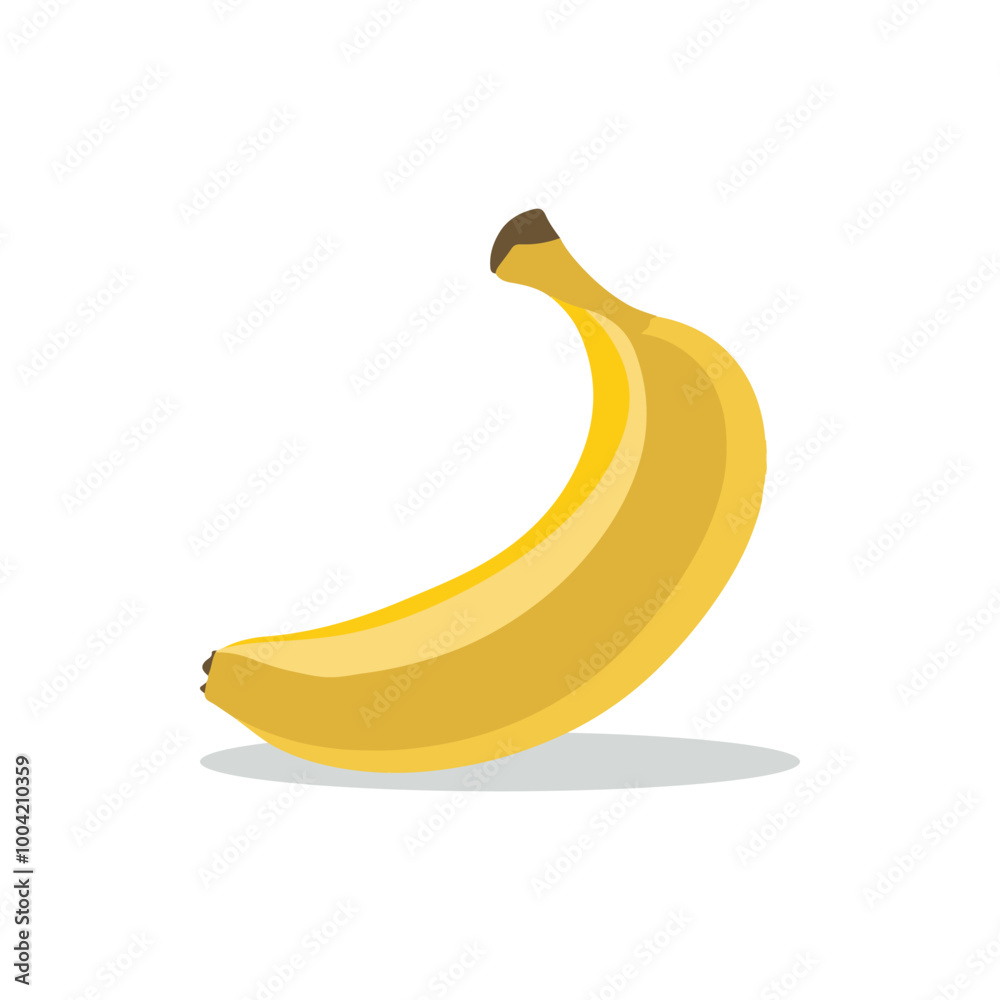 Wall mural illustration of yellow fruit banana