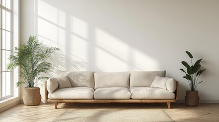 Minimalist Living Room with Natural Light