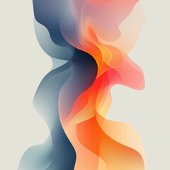 Abstract flowing waves in soft gradient colors
