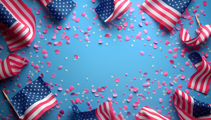 Obraz premium fourth of july background