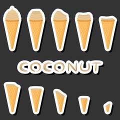 Big colorful set different forms natural dessert ice cream of consisting various ingredients