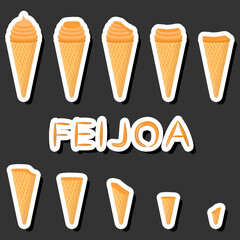 Big colorful set different forms natural dessert ice cream of consisting various ingredients