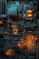 A close-up image of a circuit board, showcasing the complexity and versatility of modern technology