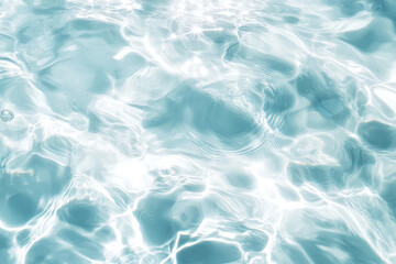 Obraz premium A tranquil pool captures the shimmering sunlight, creating mesmerizing patterns in the sparkling clear water during midday. Generative AI