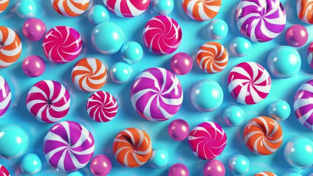 Close up of Candy background, top view. Photorealistic high resolution macro photography for advertising or food design.