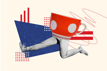 Composite trend artwork sketch image photo collage of anonymous person legs footwear jump levitate...