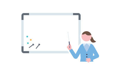 指示棒を使って説明するビジネスウーマン