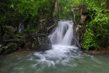 Tha Krabak waterfall  in pangsida national park, sakaeo province  Thailand.