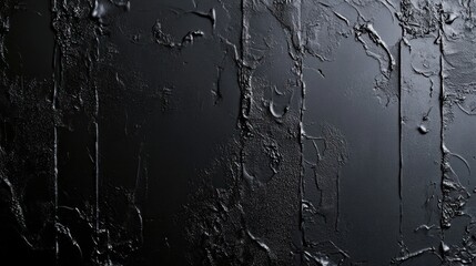 Fototapeta premium A textured black surface with glossy and matte finishes, showcasing an abstract pattern and rich depth.