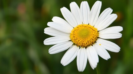 Close up chamomile flower blooming