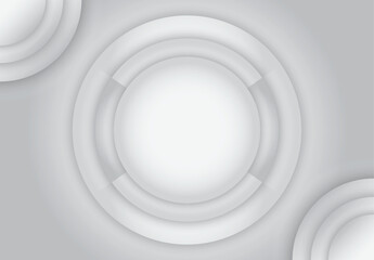 Background of tiered circles with shadows and a large circle in the middle