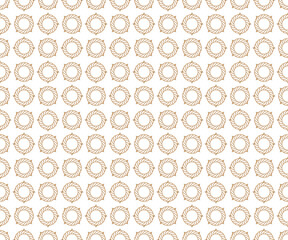 Vector seamless texture rope circles with barbs. Isolated on white background