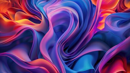 Obraz premium Colorful Abstract Flowing Fabric Textures