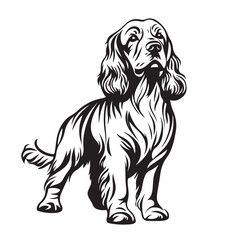 American Cocker Spaniel Stock Vector Illustration. illustration of a American Cocker Spaniel.