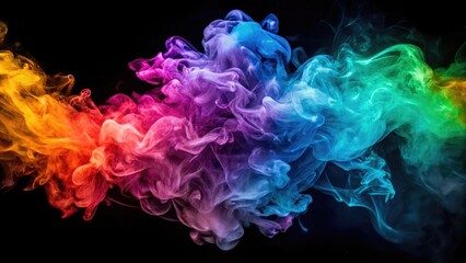 Obraz premium Abstract Smoke Clipart in Various Colors for Creative Design and Artistic Backgrounds Use