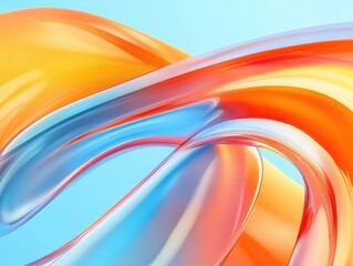 Fototapeta premium Bright Blue and Orange Gradient Abstract Background