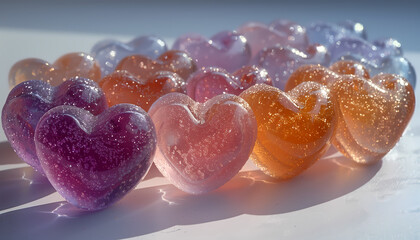 Fototapeta premium heart shaped candies