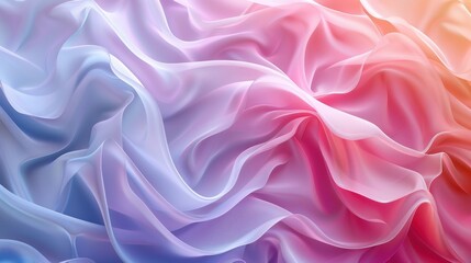 Fototapeta premium Elegant Flowing Fabric with Soft Color Gradient